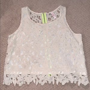 Crop lace top